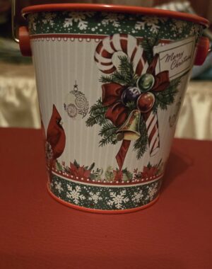 Коледна метална кофичка