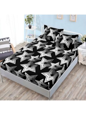 Долен чаршаф с ластик и две калъфки (за матрак от 160x200 до 180x200), 3 части