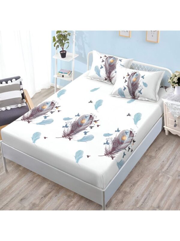 Долен чаршаф с ластик и две калъфки (за матрак от 160x200 до 180x200), 3 части